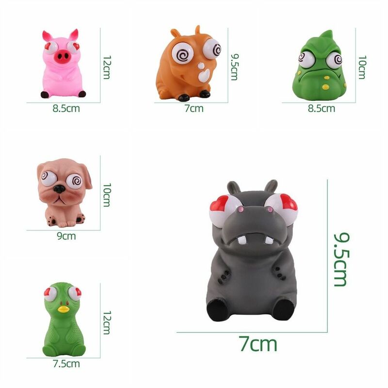 TPR Burst Eye Animal Vent Toy Cartoon Animal Soft Slow Rebound Toy Cute Creative Animal Squeeze Toy Tricky Toys