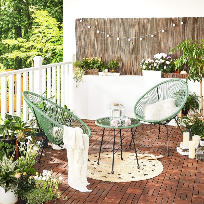 Салазки Акапулько из 3 предметов, современная мебель для внутреннего дворика, стеклянный стол и 2 стула, набор для разговора в помещении и на улице, для бистро