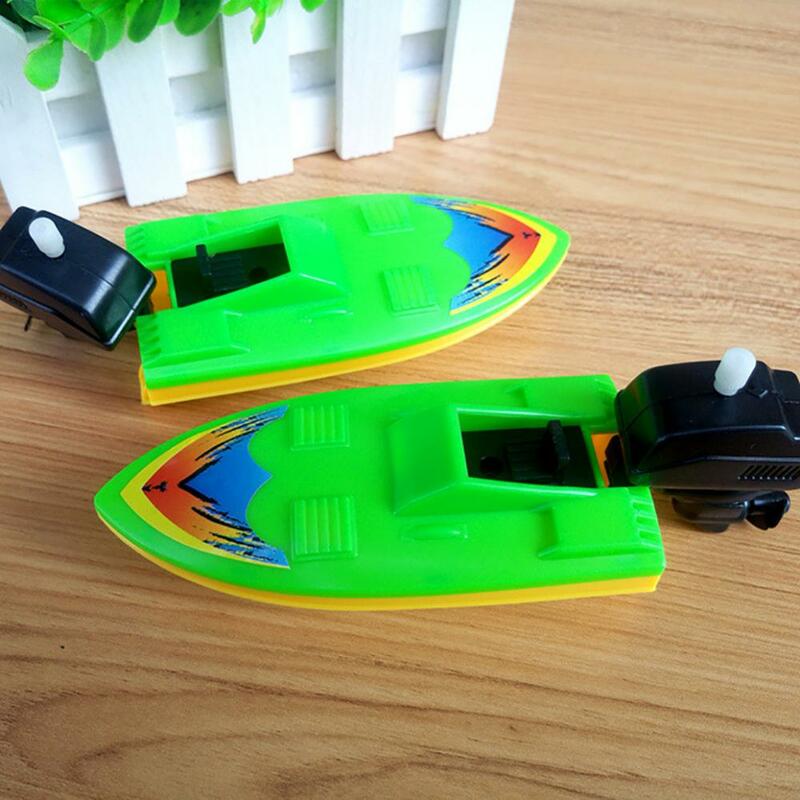 Plastikowy statek zabawka dla malucha dla dzieci nakręcany motorówka motorówkę dzieci letnie zabawka do kąpieli sportów wodnych
