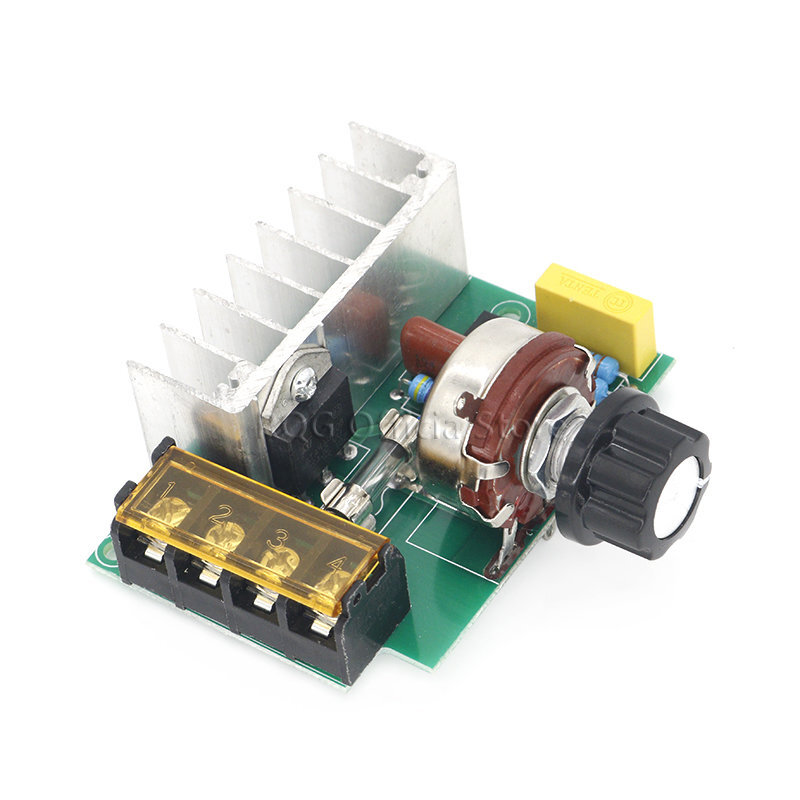 電気電圧レギュレーターscr,速度レギュレーター,調光器,温度保護付き,4000w 0-220v