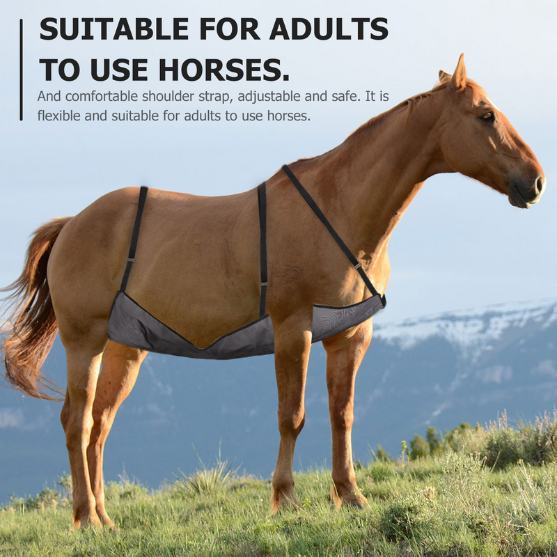 Cork Tile Background Horse Belly Protection Cover Adjustable Anti-Mosquito Mesh