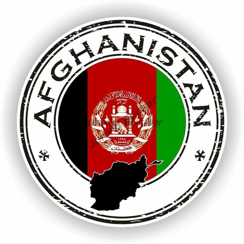 Stiker PVC Emblem Nasional bendera peta Afghanistan untuk menghias Laptop sepeda motor Off Road truk Van Aksesori stiker ruangan Mobil