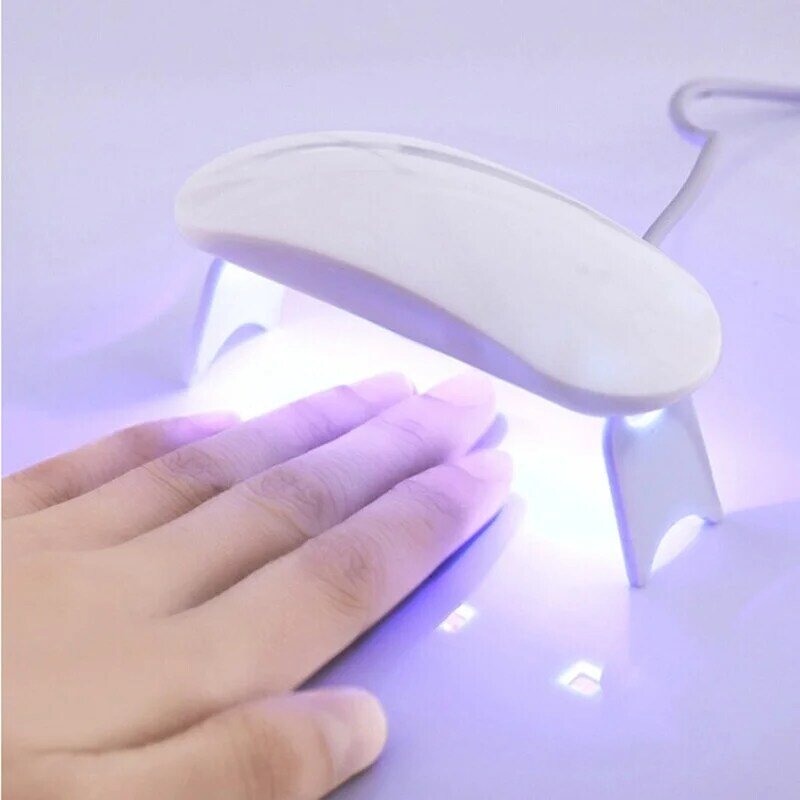 Мини-лампа для сушки ногтей с Usb, 6 Вт, портативная УФ-лампа для маникюра с 3 светодиодный, лампа для ногтей с USB-кабелем для домашнего использования, маленькая настольная лампа для сушки ногтей