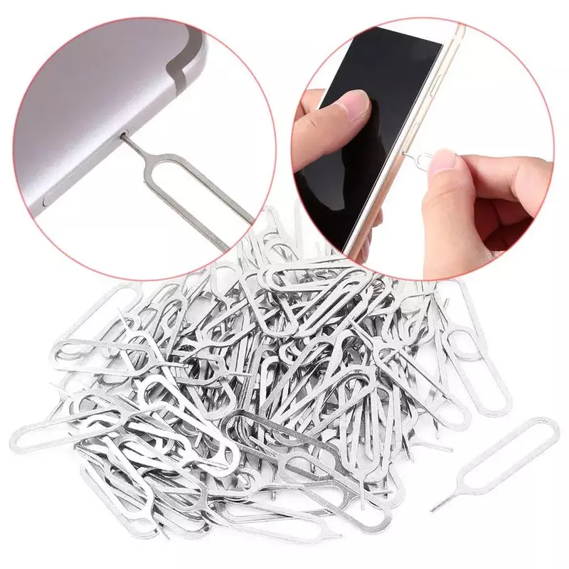 1000Pcs/lot Sim Card Tray Remover Eject Ejector Pin Key open Tool for iPhone 4 4s 5 5s 6 6s plus xs xr max for iPad for SamSung
