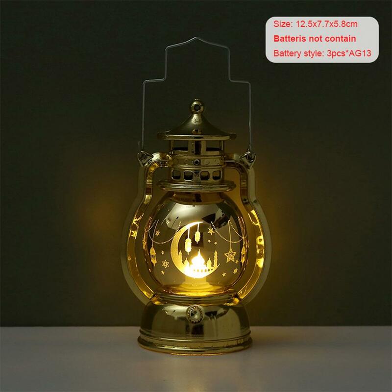 1 Buah Portabel Idul Fitri Led Lampu Angin Lentera Hadiah Ramadhan untuk Perlengkapan Dekorasi Pesta Rumah Muslim Islami