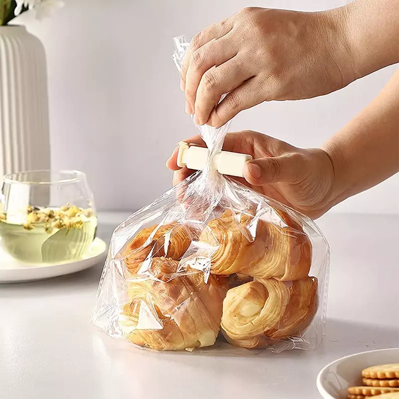 مشبك بلاستيكي قابل لإعادة الاستخدام لتخزين المواد الغذائية ، أدوات التخزين للأغذية الطازجة ، وجبة خفيفة ، خبز ، منزل ، مطبخ