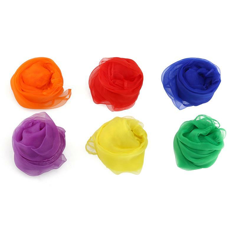 6 цветов, квадратный шарф, танцующая шелковая головка для выступлений, шифоновая лента, бандана, шарфы, накидка на палец, бедра