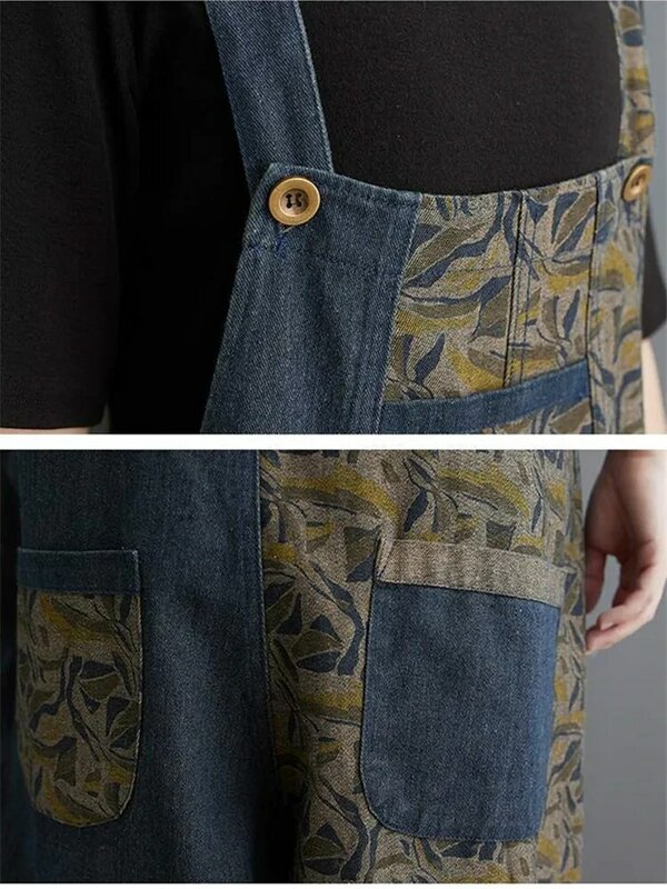 Modne kombinezony wiosenne damskie 2024 w stylu Vintage dżinsy w stylu Harajuku eleganckie kombinezony jeansowe damskie klasyczne spodnie haremowe