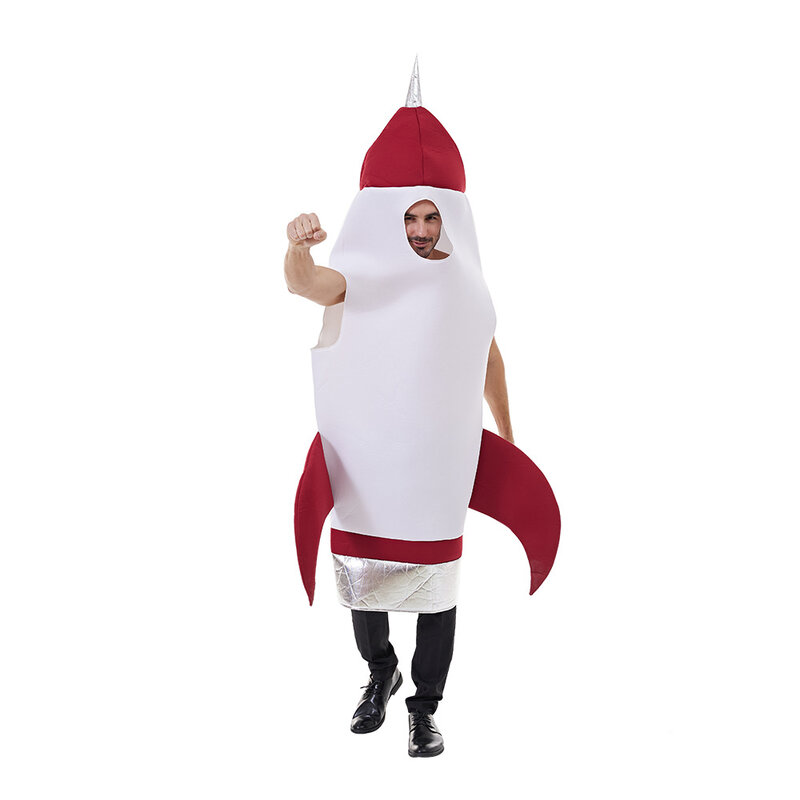 Nieuwe Rocket Bodysuit Volwassen Ruimte Pak Cos Kostuum Halloween Party Prestaties Jurk