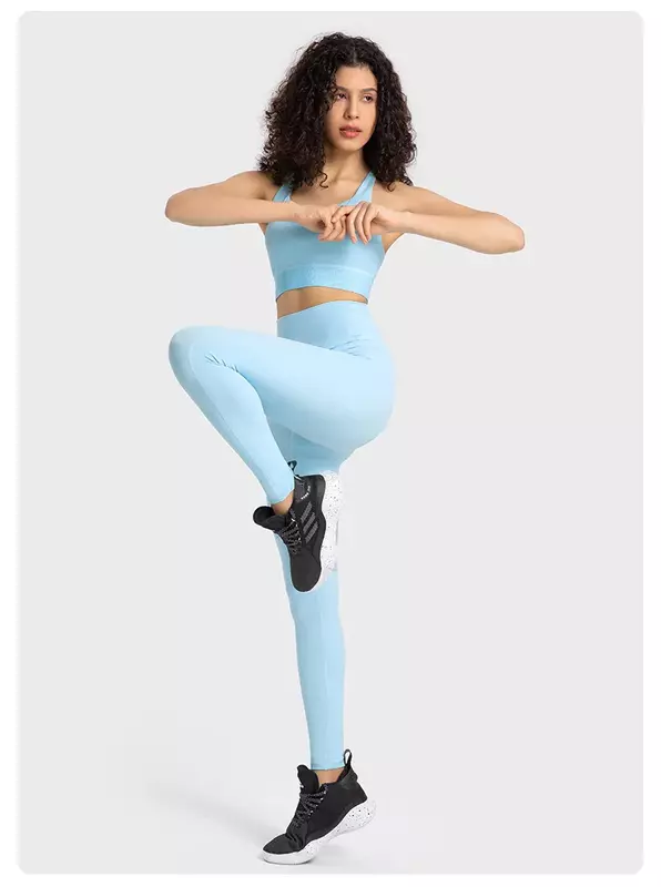 Sujetador deportivo de nailon con espalda hueca, sujetador Sexy de Yoga de alta resistencia, desnudo, doble, 6