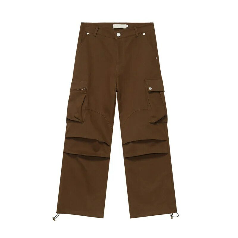 NOYMEI-pantalones Cargo con múltiples bolsillos, diseño decorativo de cordón, novedad de Primavera de 2024, de moda, WA3761