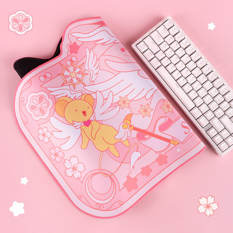 Bardzo duża Kawaii podkładka pod mysz do gier słodkie różowe Sakura XXL podkład na biurko wodoodporne antypoślizgowe akcesoria do do tabletu na biurko biurowych