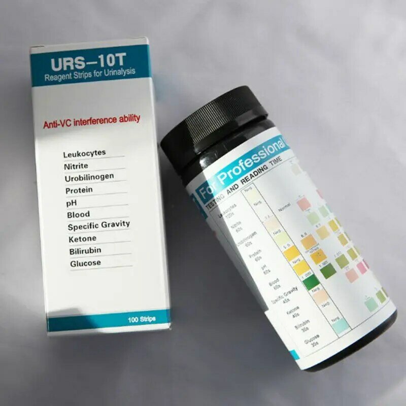 Urine Test Strips 10 Parameters Reagent Strips for Urinalysis Body for Health Levels Monitor Tests for Leukocytes Nitrit