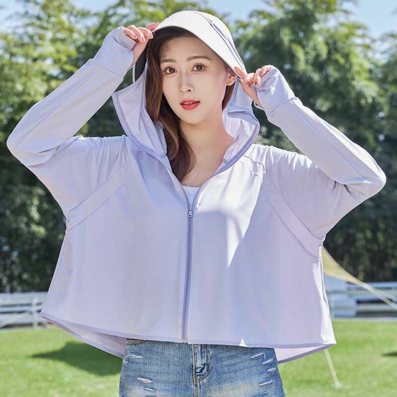 Summer Female Sun Protection Clothing Outdoor Sports UV Protection Thin Jackets Quick Dry Clothing Long Sleeve