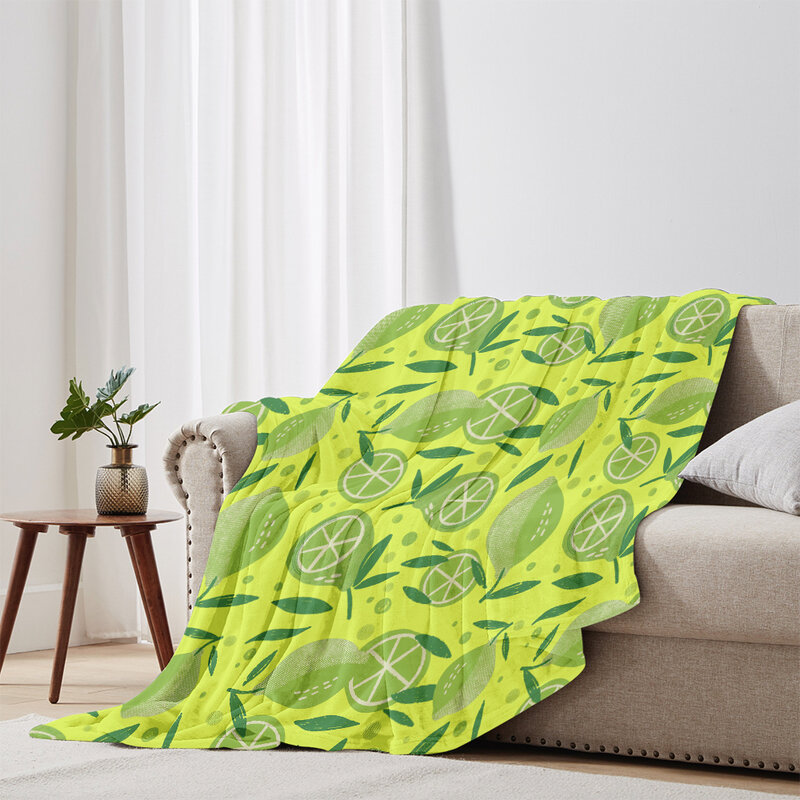 Fruit flannel anime soft blanket, blanket living room blanket bedroom bed sofa picnic set