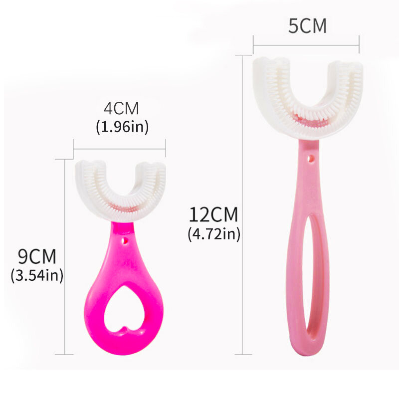 Baby Zahnbürste Kinder 360 Grad U-förmigen Kind Zahnbürste Beißringe Weiche Silikon Baby Pinsel Kinder Zähne Oral Care Reinigung