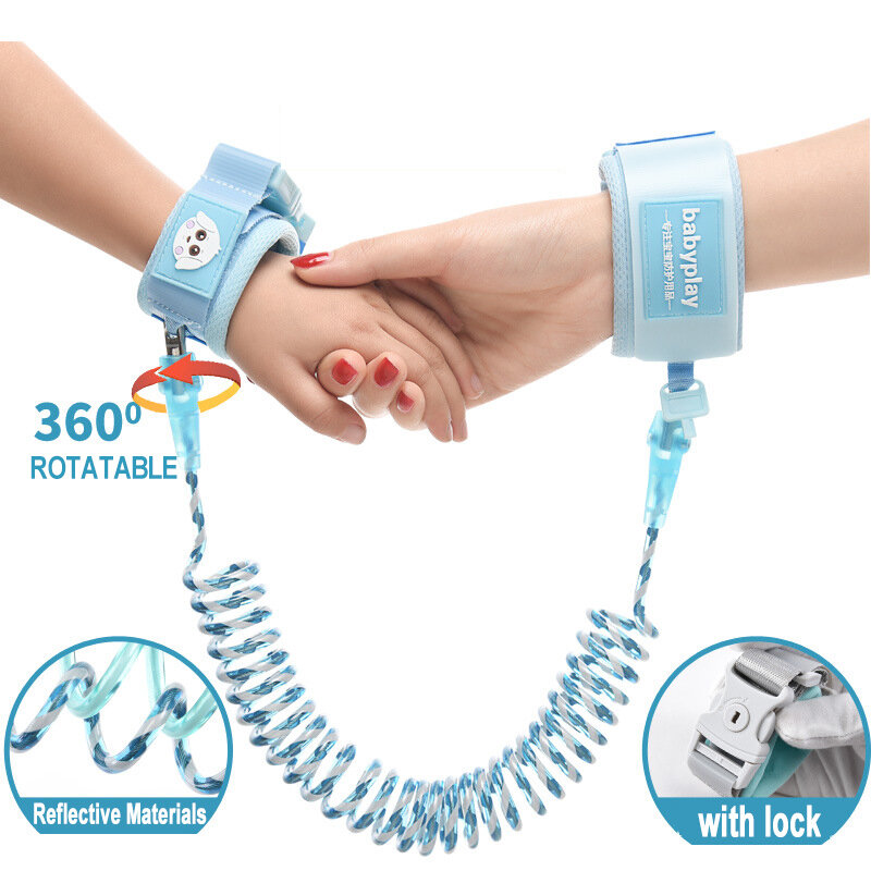 Harnais de sécurité anti-perte pour bébé et enfant, avec sangle pour la marche en plein air, ceinture à main et bracelet lumineux