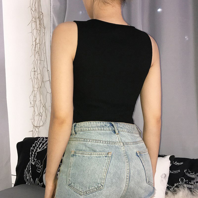 T-shirt une pièce sans manches pour femme, combinaison Sexy, Slim, hanches fines, à la mode, livraison directe