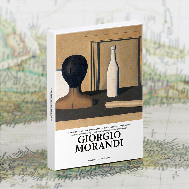 Cartes postales anglaises de la série Art Museum, autocollants muraux, œuvres d'art, enveloppes, artistes célèbres, Giorgio Morandi, 30 pièces par ensemble