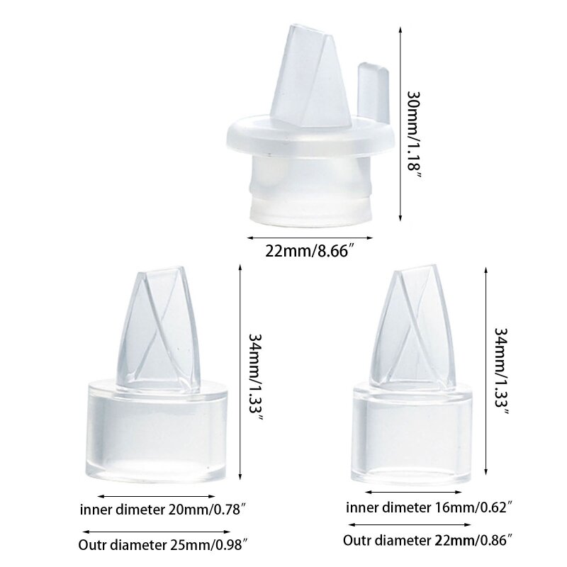 1PC Duckbill Valve For Manual Electric Breast Pumps for Backflow Protection Breast Pump Accessory Transparent Silicone