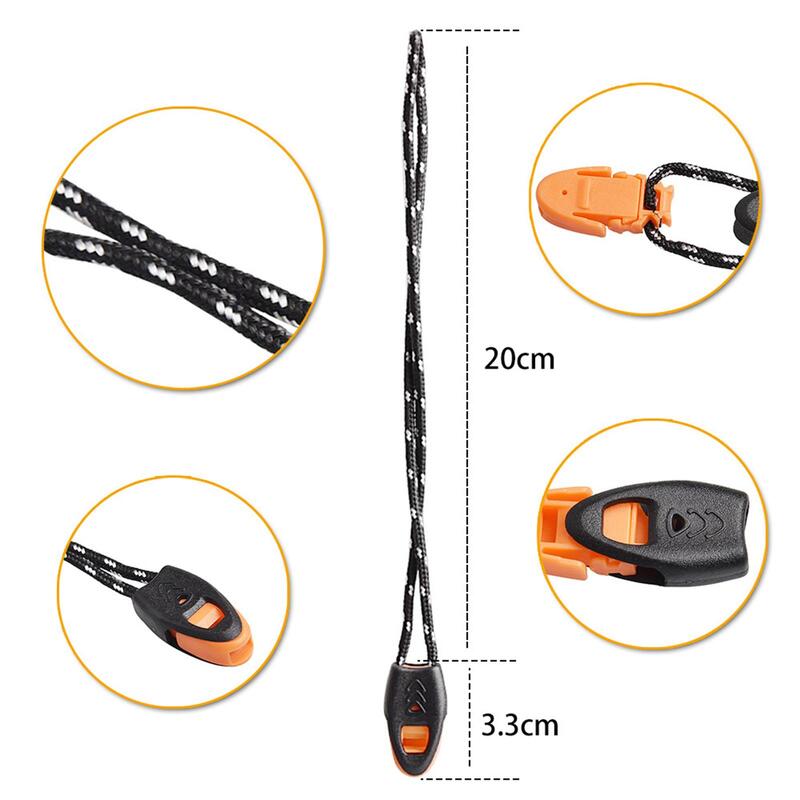 Survival Whistle w/Lanyard Camping Emergency Gear Outdoor Tools