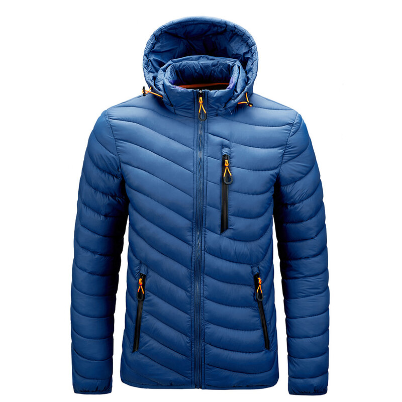 2021 남성용 초경량 다운 브랜드 의류, 캐주얼 따뜻한 후드 칼라 코트, 가을 블랙 겨울 재킷, PARKAS 남성용 바람막이
