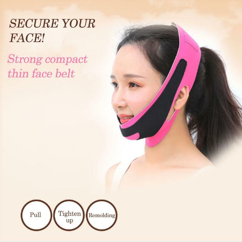 Zaspana twarz-Lift zmniejsz podwójny podbródek bandaż pielęgnacja skóry w kształcie litery V podnieś pasek cienka maska na szyję