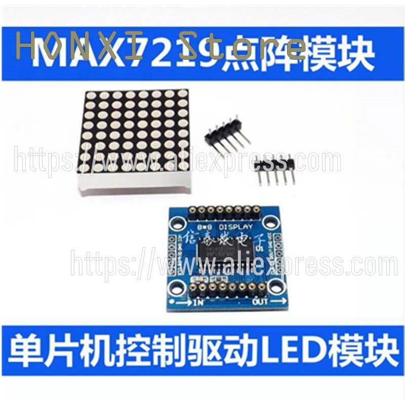 Módulo de control de microordenador de un solo chip, controlador de celosía MAX7219, módulo de pantalla LED, 1 piezas