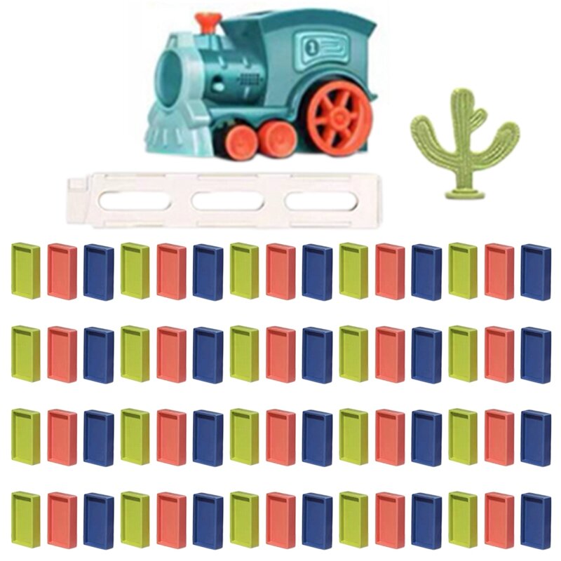 Tren de bloques de construcción de coche eléctrico para niños, juego de colocación automática, juguetes educativos para niños, Juguetes DIY, regalo