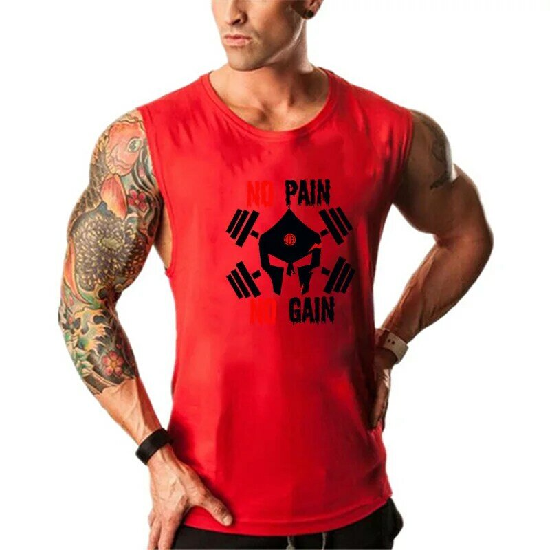 Treningowe męskie podkoszulki do biegania podkoszulek marki odzież gimnastyczna bawełniane mięśnie koszulka bez rękawów