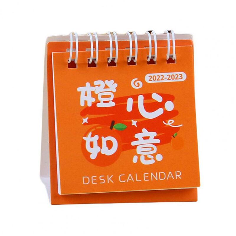 2023 królik Mini kalendarz biurkowy gruby papier Jul 2022 do grudnia 2023 planowanie Home Office Cartoon stojący odwróć kalendarz