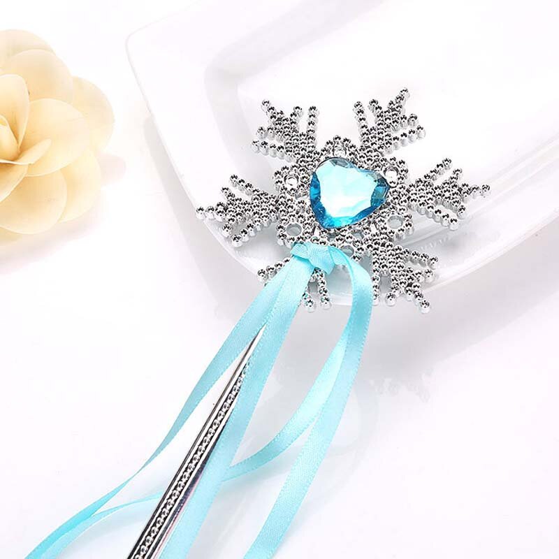 เจ้าหญิงคอสเพลย์ Props น่ารัก Dreamlike ห้า Pointed Snowflake Star Fairy Wand เด็ก Magic Stick สาววันเกิดของขวัญ