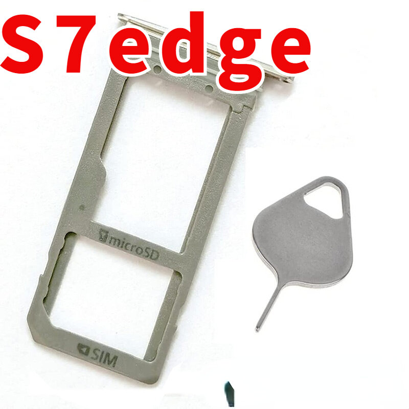Dual Single SIM Card Tray Holder Slot Replacement with Gasket for Samsung Galaxy S7 Edge G935 G935F G935A Gold Silver Grey