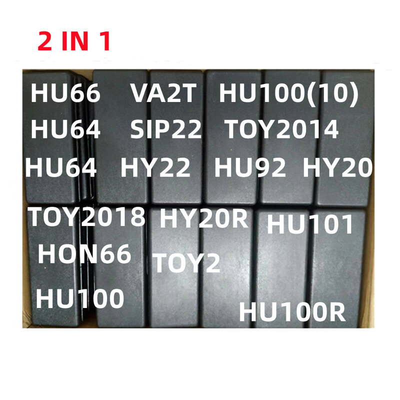 2in1 Lishi 2 In 1 Gereedschap Hu64 Hu92 Va 2 T Hu66 Hu100 (10) Hu100r Hu101 Hu83 Hu87 Hu100 Sip22 Toy2 Hy20/22 Toy2018/2014/Lishi 2i N 1