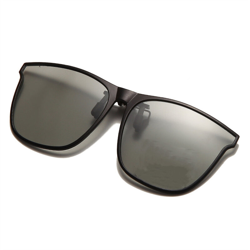 Óculos de sol com clip vintage fotocromático para homens e mulheres, óculos de visão noturna, mudança de cor, polarização