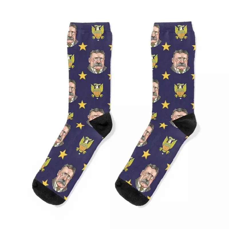 President Theodore Roosevelt Socks Heating sock funny sock Stockings compression Socks For Men Women's