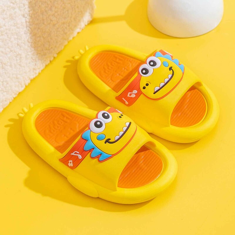 2023 Children's Dinosaur Slippers Anti-skid Slippers for Girls Cartoon Boys Shoes Soft Kids Sandals Baby Slippers Home Pantuflas