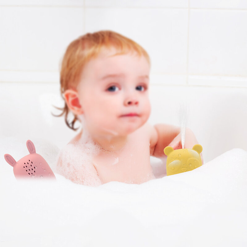 Juguetes de baño para bebés, juguete de baño de silicona sin BPA, juegos de agua, novedad de 2022