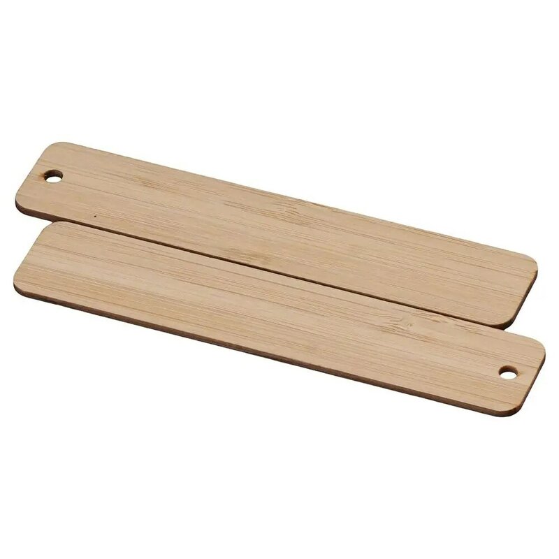 20 pz 4.72 pollici vuoto bambù segnalibro incisione bambù spazi vuoti segnalibri etichette appese in legno non finito