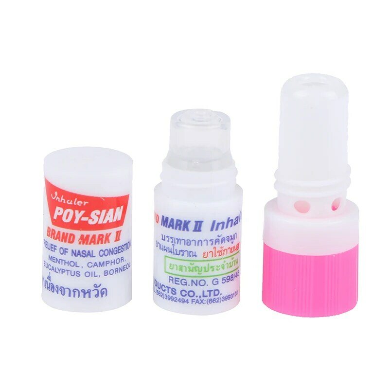 Inhalador de Nariz de piezas, cilindro de menta de Tailandia, tubo antifatiga mental, para curar la congestión de la nariz, 6 uds.