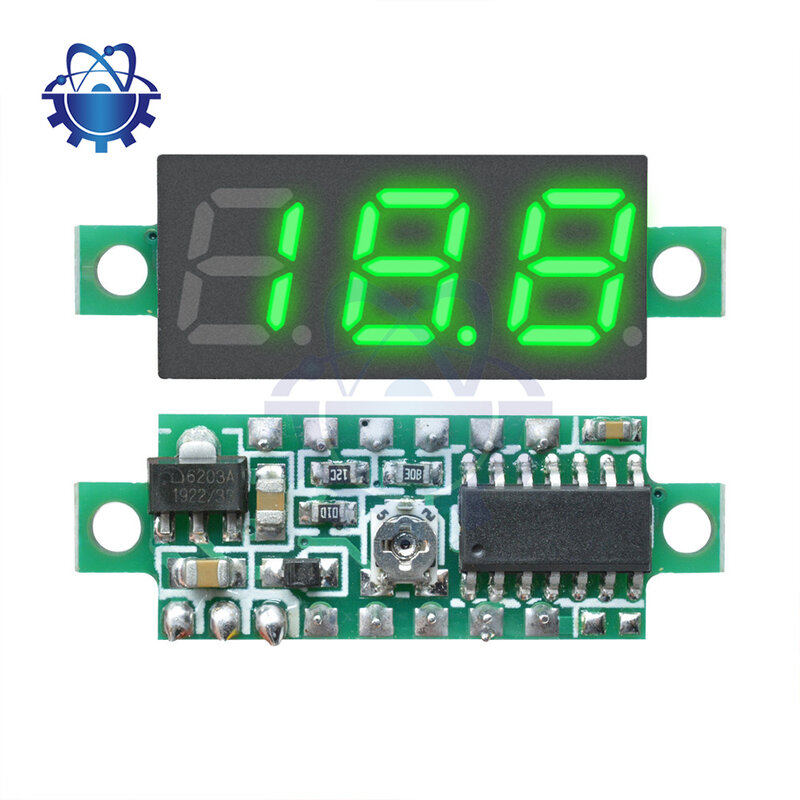 DC 0-100V Mini 0.28 inch 3 Wires LED Display Digital Voltmeter Blue Red Green Yellow Whtie Voltage Meter Tester Five Colors