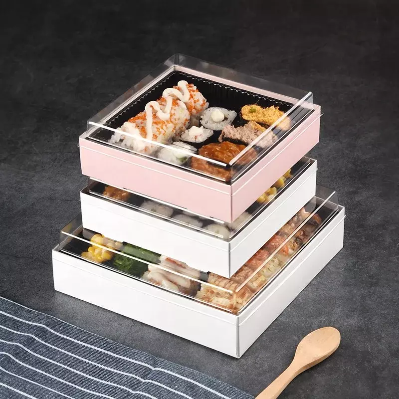 Prodotto personalizzato scatola di Sushi in plastica regalo scatola di imballaggio per Sushi da asporto Sashimi giapponese commerciale
