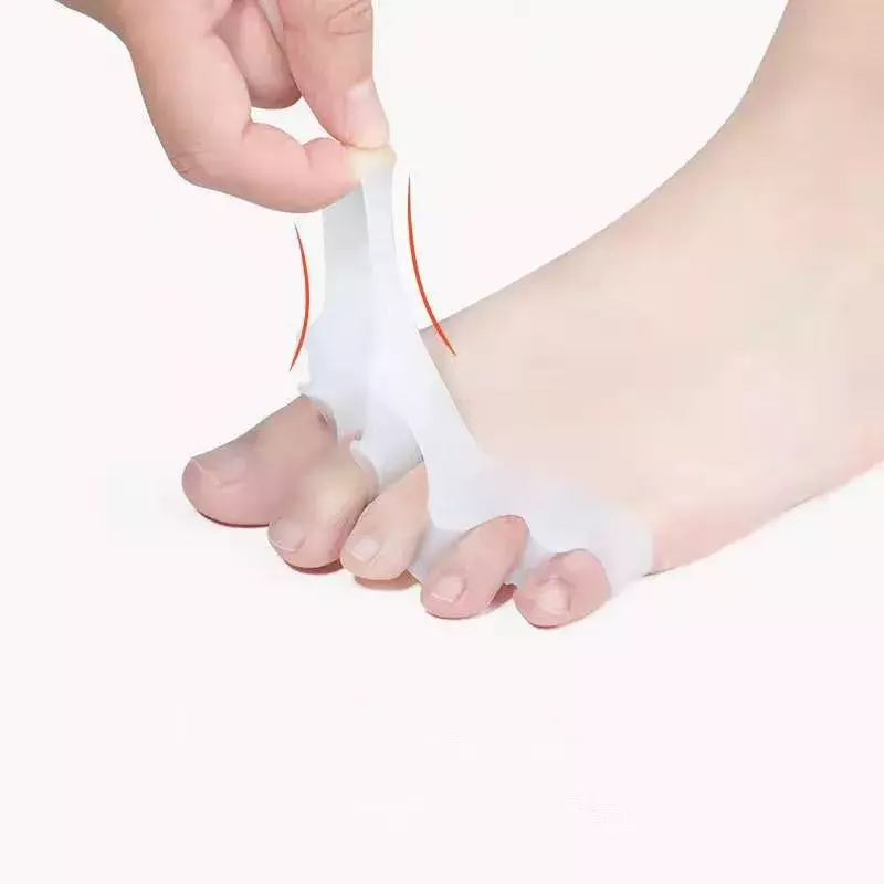 Silikonowy ochraniacz na palec u nogi separatory palców nosze prostownica ulga w bólu pielęgnacji stóp 5 kolorów