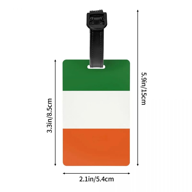 Etiquetas de equipaje con bandera de Irlanda para maletas, Etiquetas de equipaje de moda, cubierta de privacidad, etiqueta de identificación