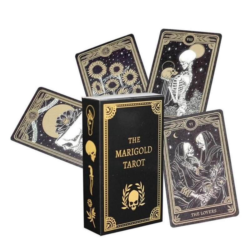 Tarot The Marigold Fortune Telling Set, Oracle Card, Family Gathering, Chess Game, Leisure Table, Entertainment Ca, 12x7cm