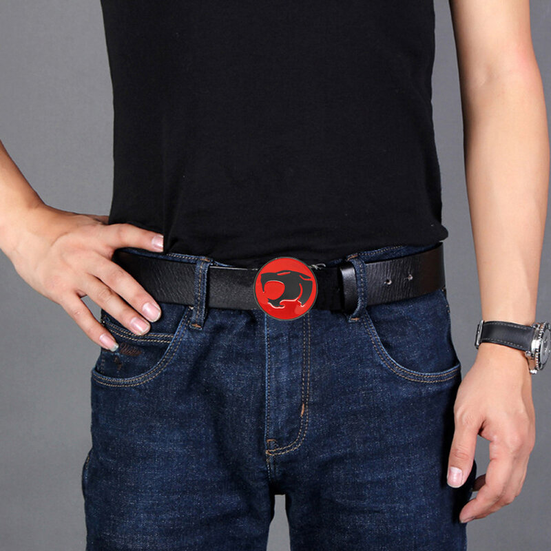 Cheapify – boucle de ceinture pour homme, Design rond, marque de luxe, éclipse solaire, 40mm, cowboy occidental, livraison directe