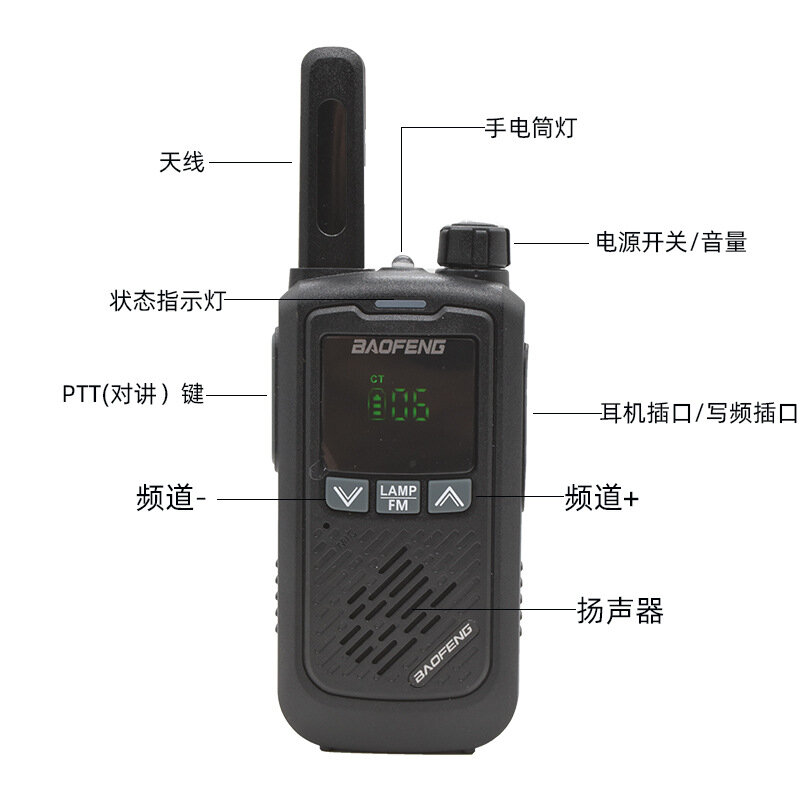  Microphone 400 470mhz Mini Walkie Talkie 2 Pcs 1pc 10pc Two Way Radio Long Range For Hotel Hunting Outdoor BF-888S BF-C9