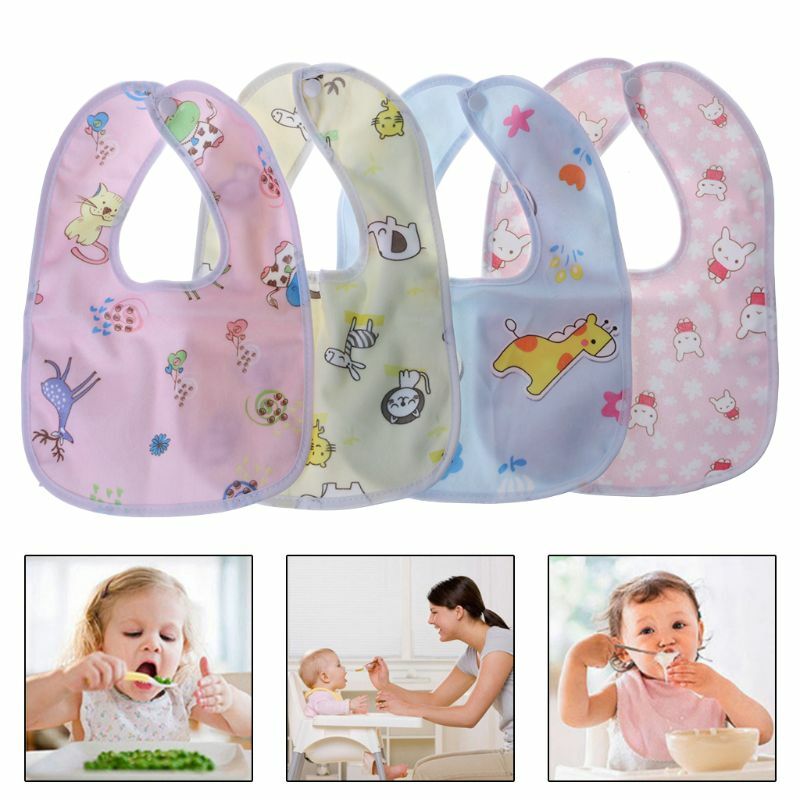 Boho Baby Unisex Cotton Drooler Bibs With Cotton for Eating Cartoon Print Dropship