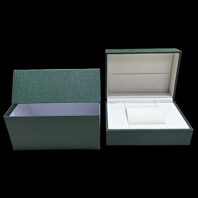 กล่อง Jam Tangan hijau หนังแท้สำหรับใส่นาฬิกาข้อมือ rolexlax หรูหราชั้นนำที่เก็บเครื่องประดับ