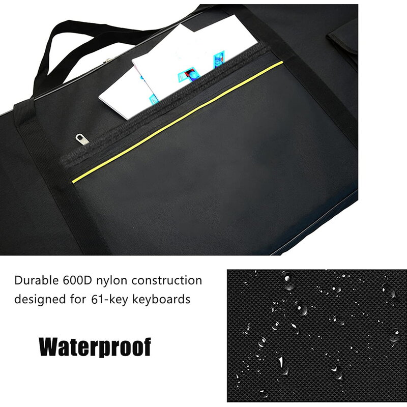 حقيبة جهاز إلكترونية مع سلسلة نمط النص ، مقاومة للماء ، حزمة مقاومة للغبار ، حقيبة لوحة مفاتيح محمولة ، 61 مفتاحًا ، جديدة